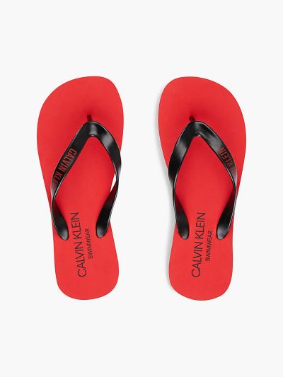 Calvin Klein Fürdőruha HU883696 | Calvin Klein Logo Férfi Strandpapucs Fekete